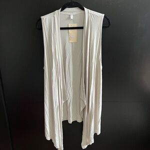 Women's Cream Cardigan Vest